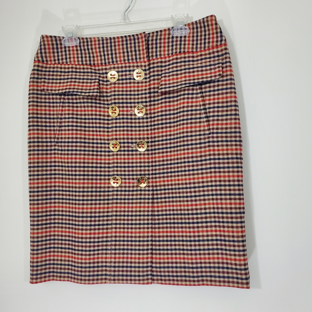 Etcetera Plaid Skirt, Size 14
